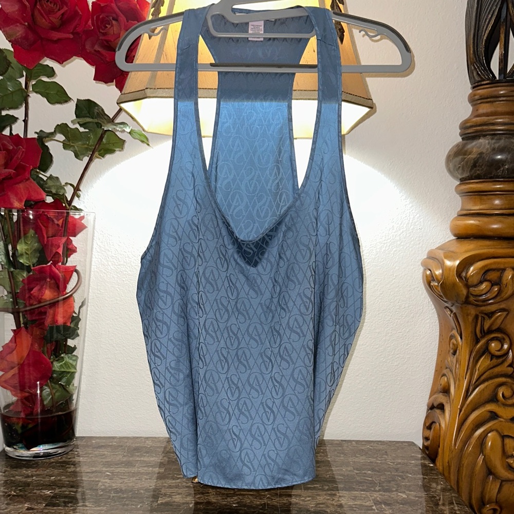 Victoria's Secret Blue Silk Tank Top